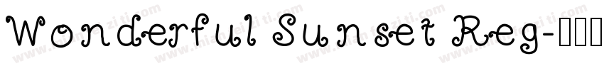 Wonderful Sunset Reg字体转换